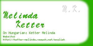 melinda ketter business card